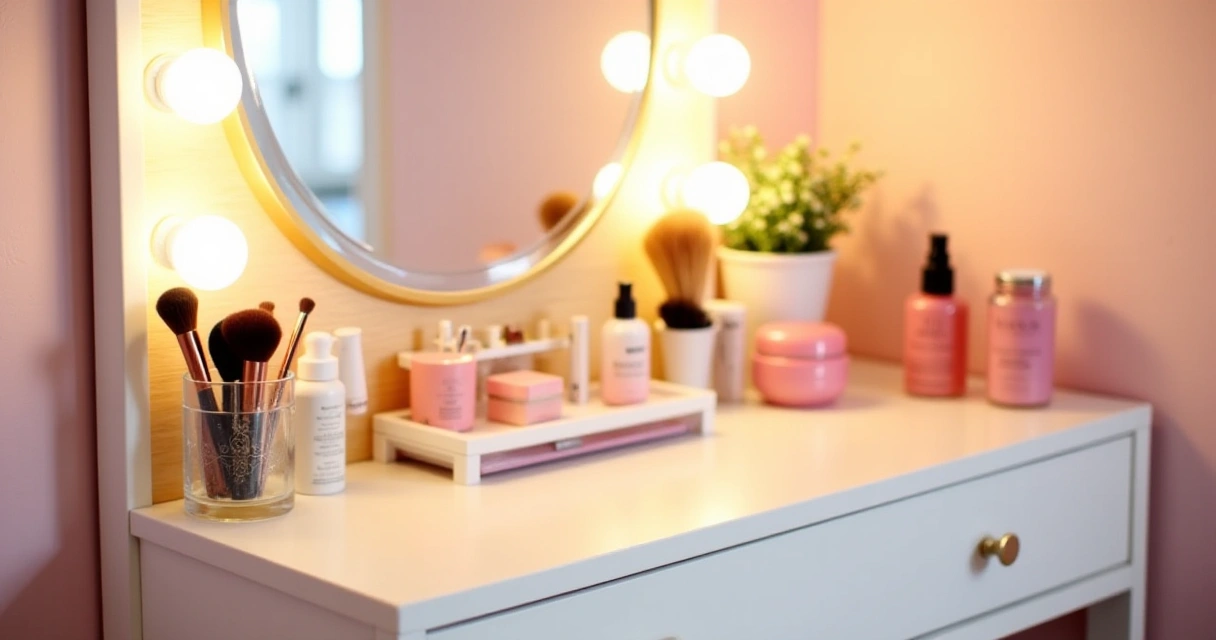 How to Create a Patriotic-Themed Vanity Setup for 4th of July Beauty Looks on a Budget